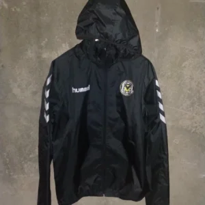 Newport County black training waterproof football rain jacket Medium mens