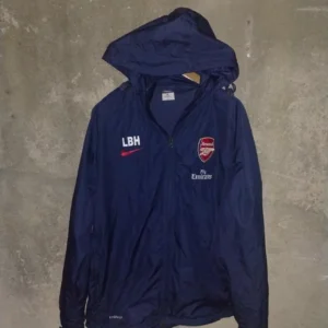 Arsenal player issue navy training waterproof football rain jacket Medium