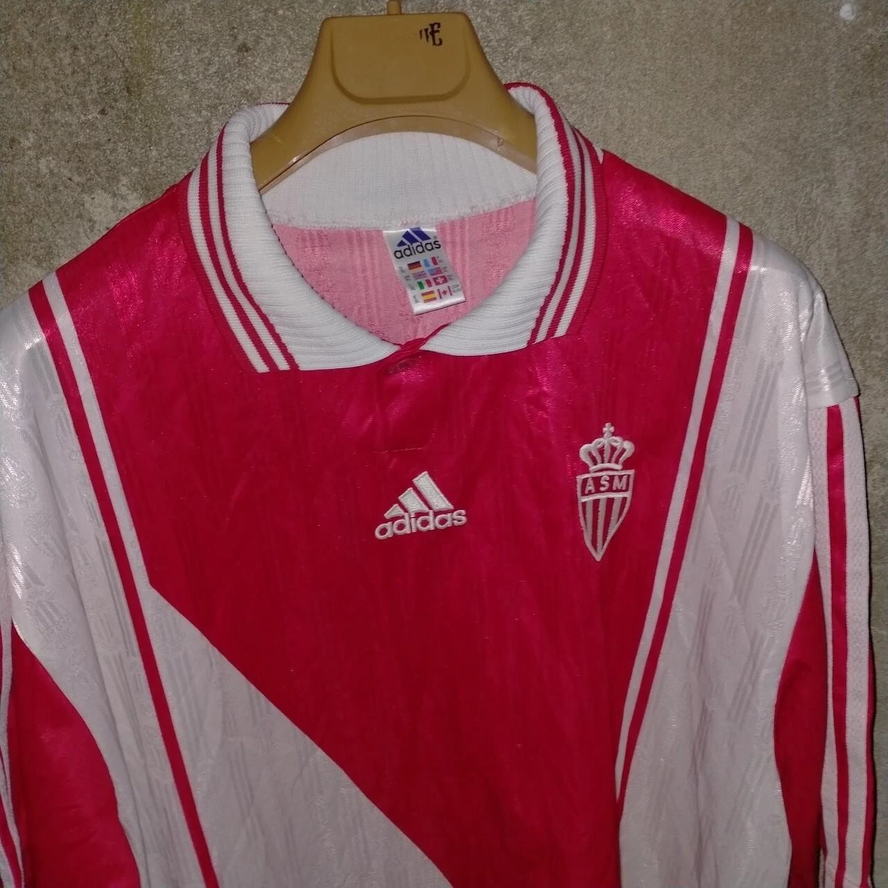 AS Monaco 1997-98 home football shirt / jersey. XL mens. - Image 2