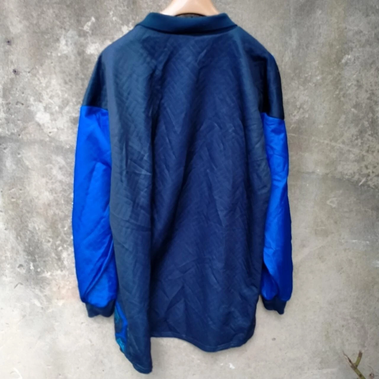 Adidas 1995 template blue goalkeeper football shirt / jersey. XL mens 90s khan - Image 3