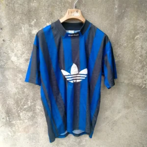 Adidas Trefoil 90s blue template football shirt / jersey. Medium mens