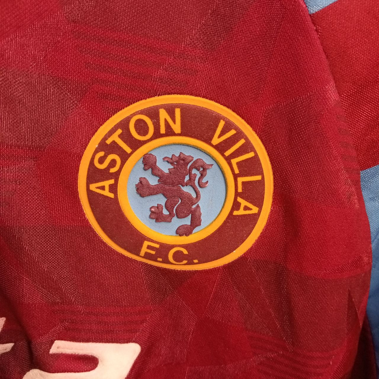 Aston Villa 1990-92 home football shirt / jersey. Large mens. - Image 4