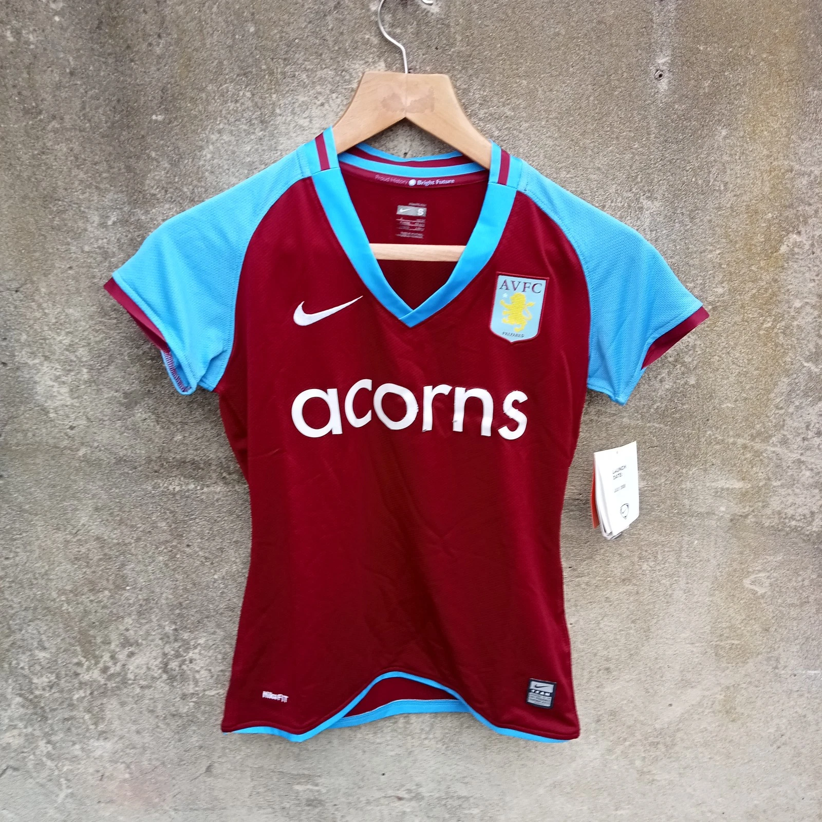 Aston Villa 2008-09 Home football shirt , jersey, Ladies size 8-10 BNWT