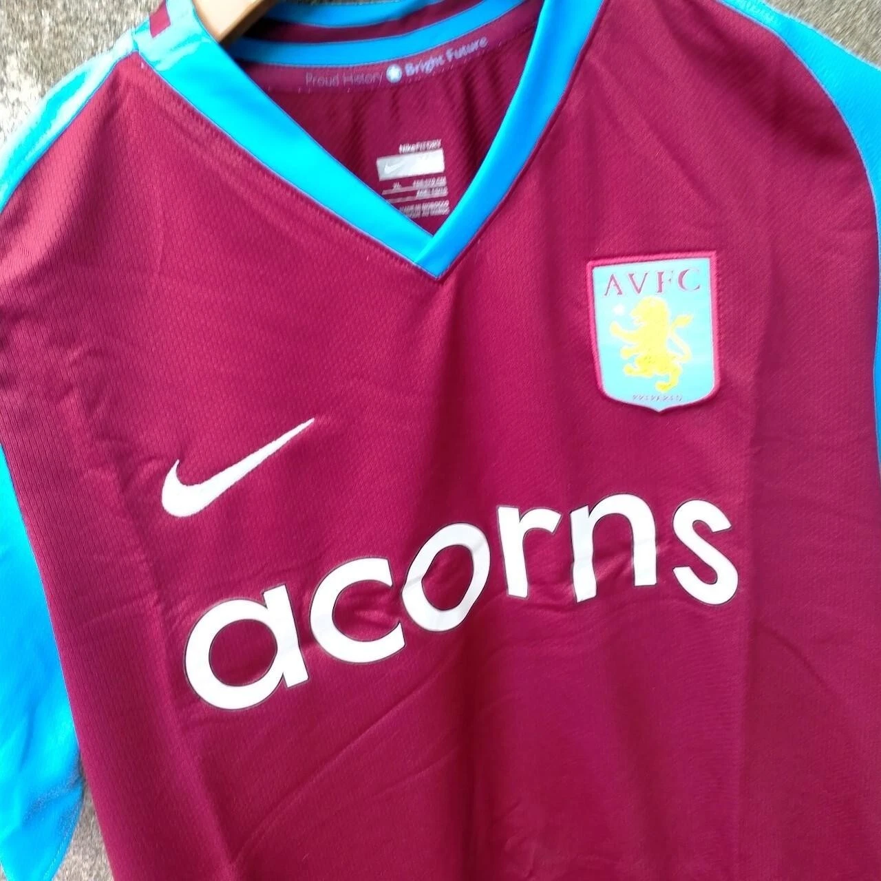Aston Villa 2008-09 home football tshirt / jersey xl boys - xs small mens. - Image 2