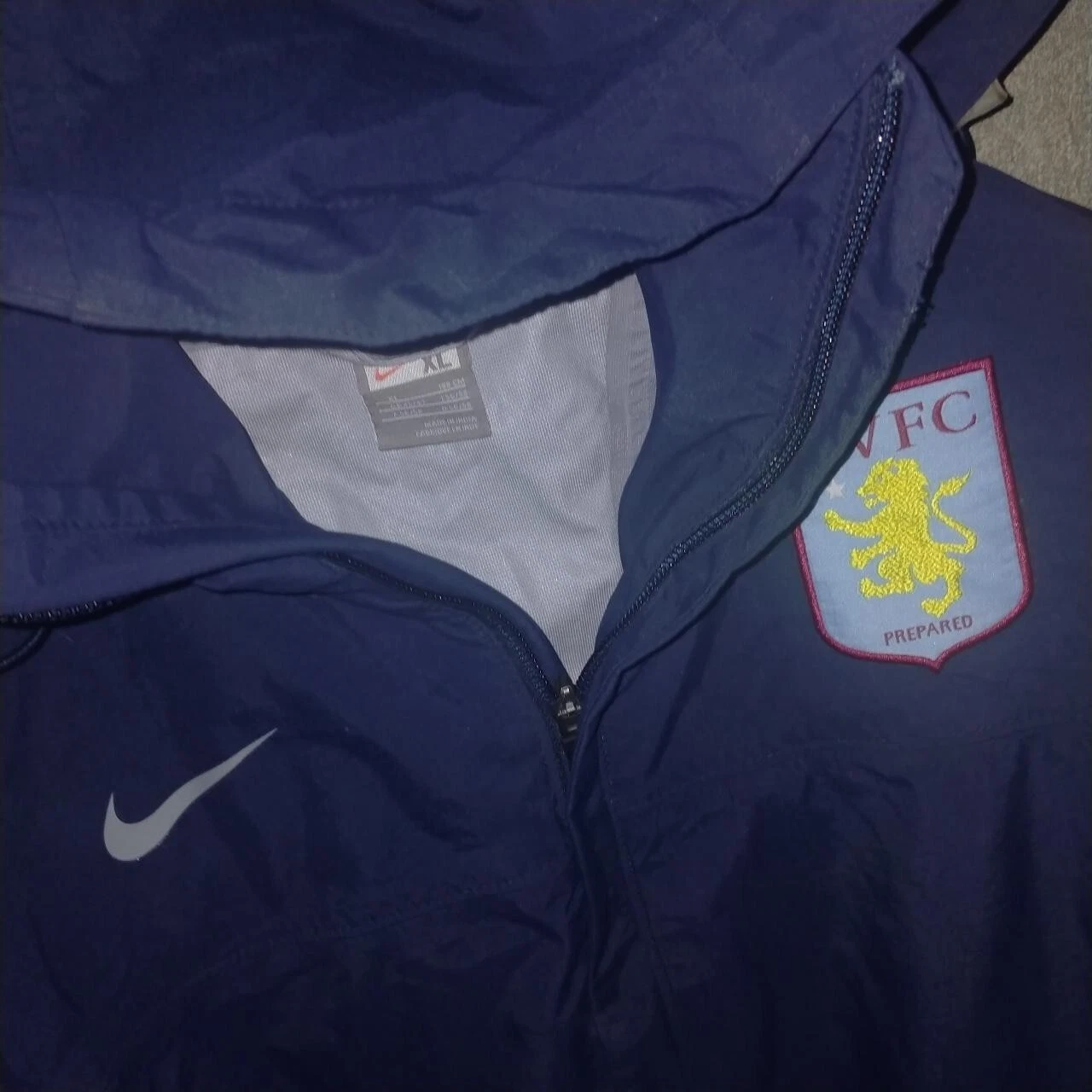 Aston Villa Nike player issue waterproof training sweatshirt football jacket - Image 2