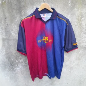 Barcelona 1999-2000 home football shirt / jersey. XL mens. Centenary #FIGO