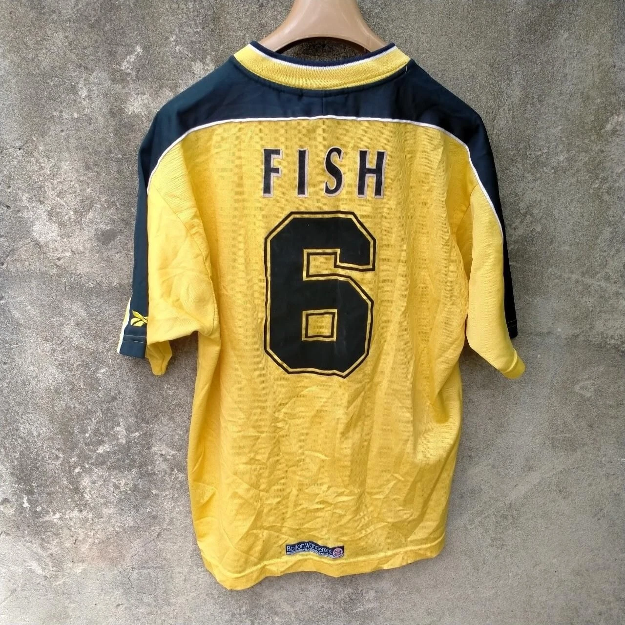 Bolton Wanderers 1998-2000 away football shirt / jersey. Medium mens. Mark Fish