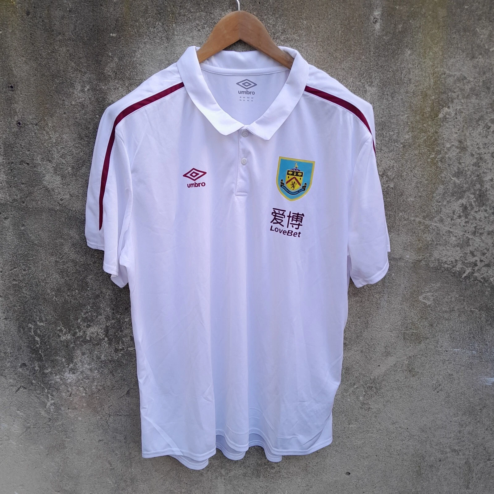Burnley training polo football shirt / jersey, xxxl mens. Bnwot