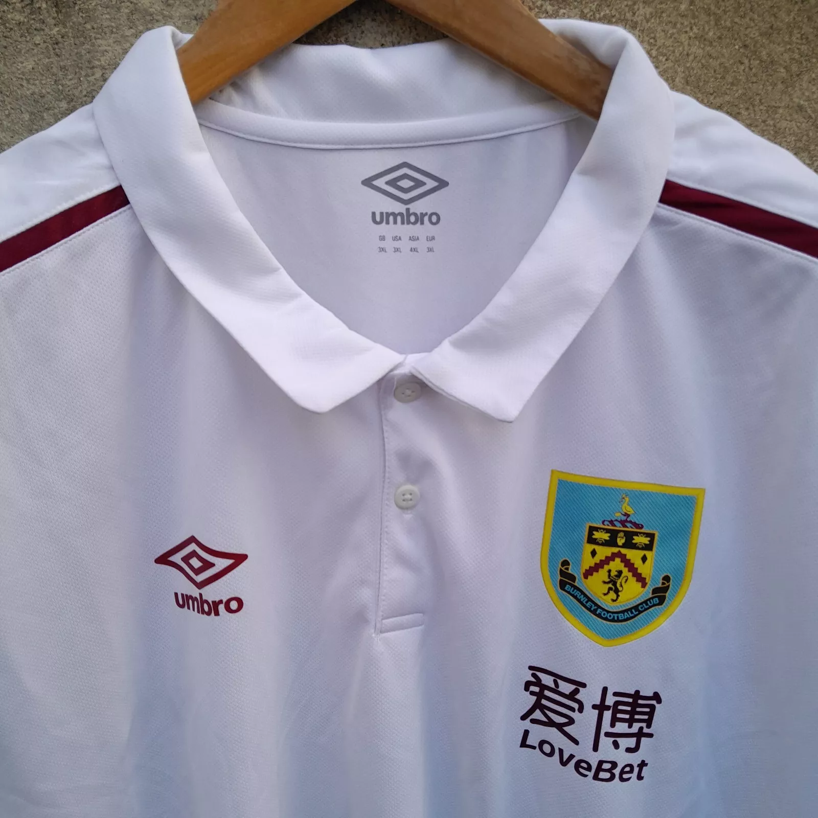 Burnley training polo football shirt / jersey, xxxl mens. Bnwot - Image 2