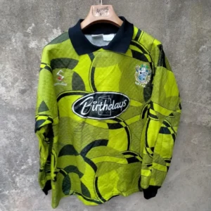Bury FC 1990s padded goalkeeper football shirt / jersey. Small mens