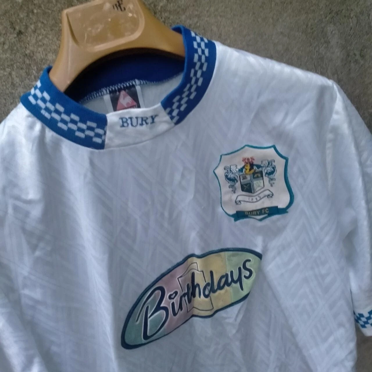 Bury FC 1996-97 home football shirt / jersey. Medium mens. - Image 2