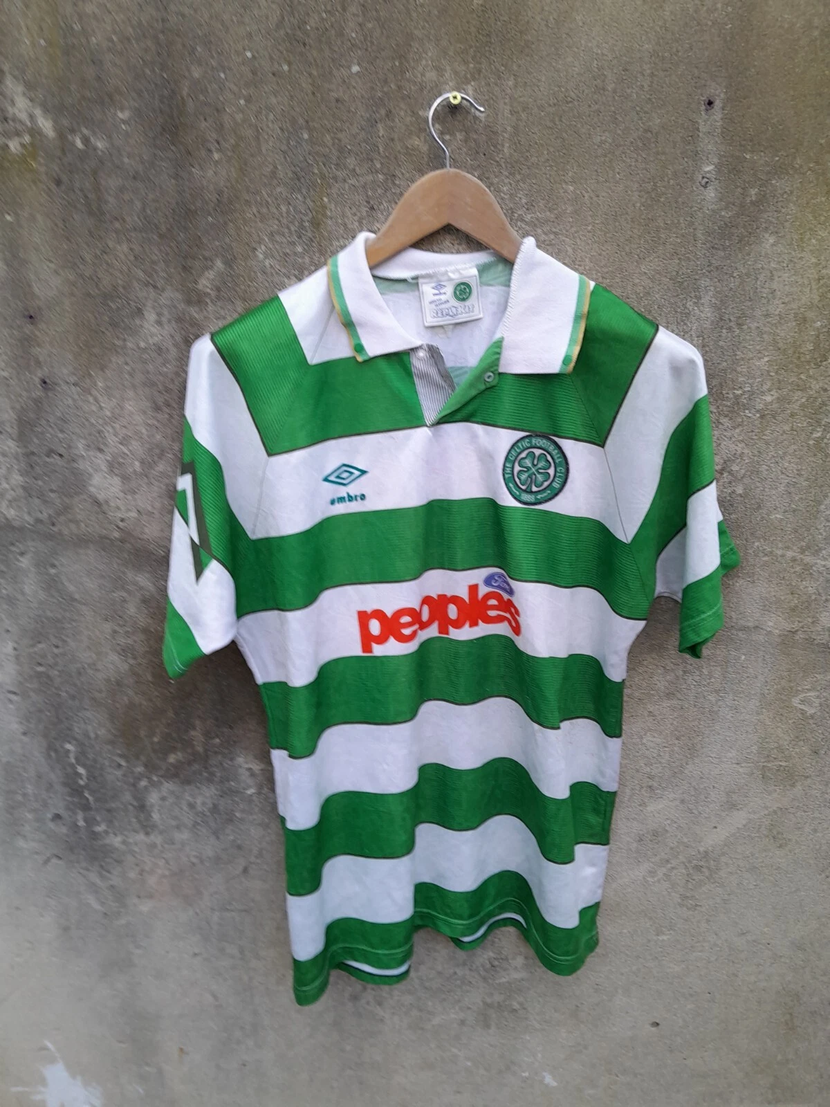 Celtic 1991-92 home football shirt / jersey, large mens