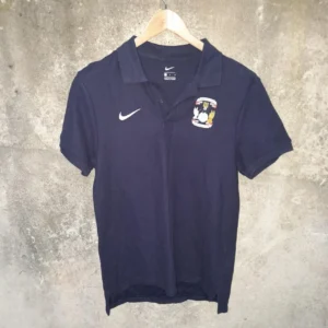 Coventry City navy training football polo shirt / jersey. Medium mens.