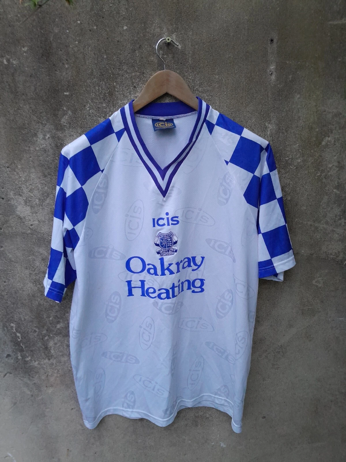 Enfield FC 1992/93 home football shirt / jersey. XL mens. Centenary top