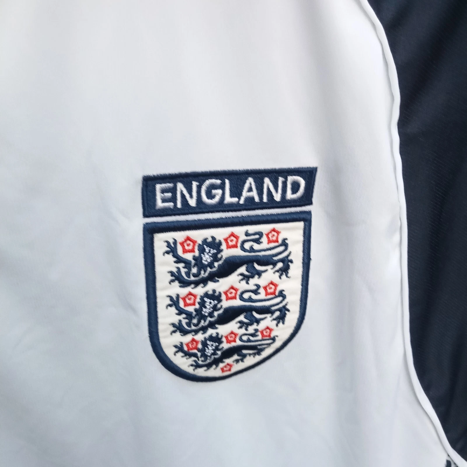 England 2001-03 training zip polo football shirt | jersey, Mens XL - Image 3