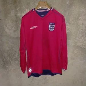 England 2002 away football shirt / jersey, medium mens, long sleeves