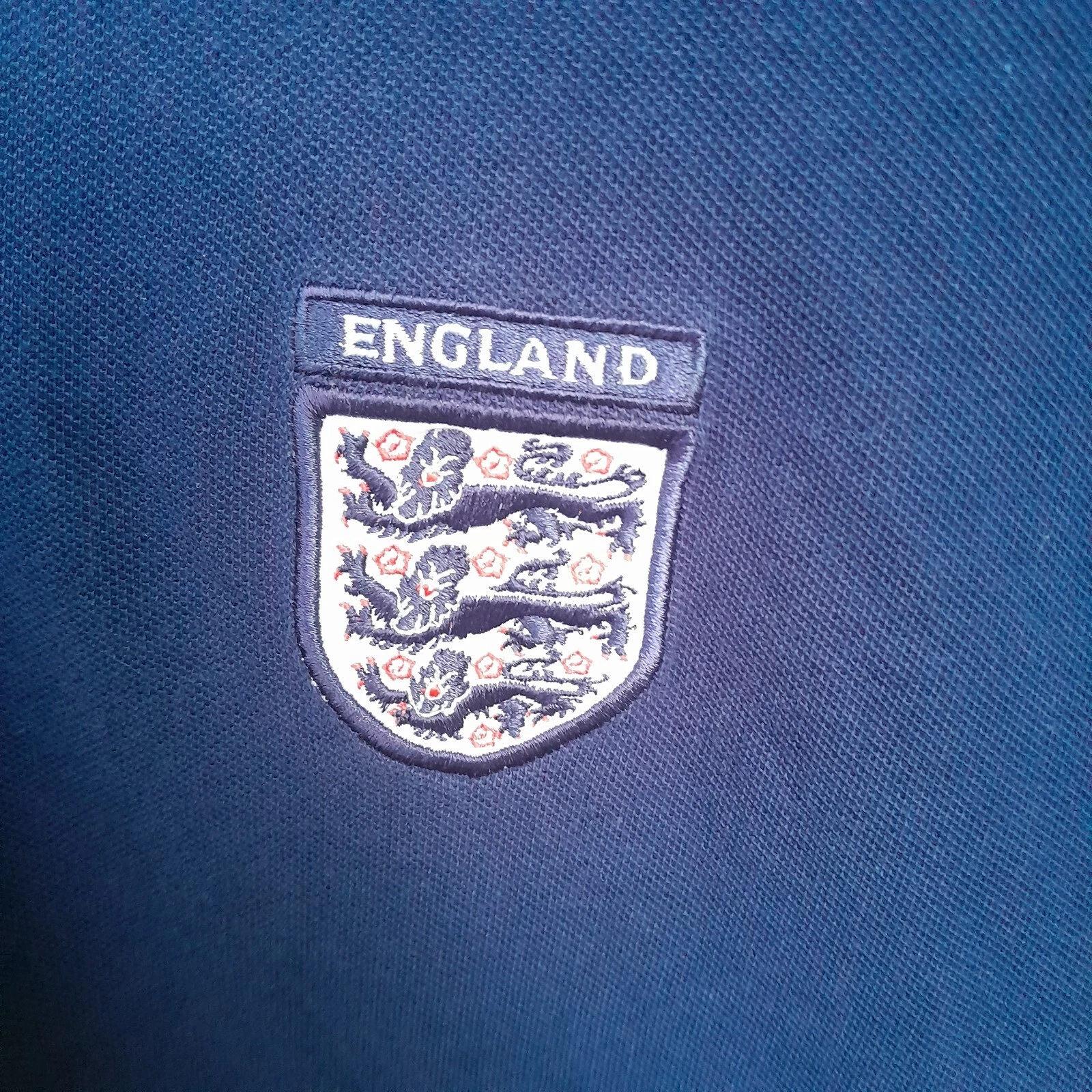 England 2002 navy football polo shirt / jersey. XL mens. - Image 3