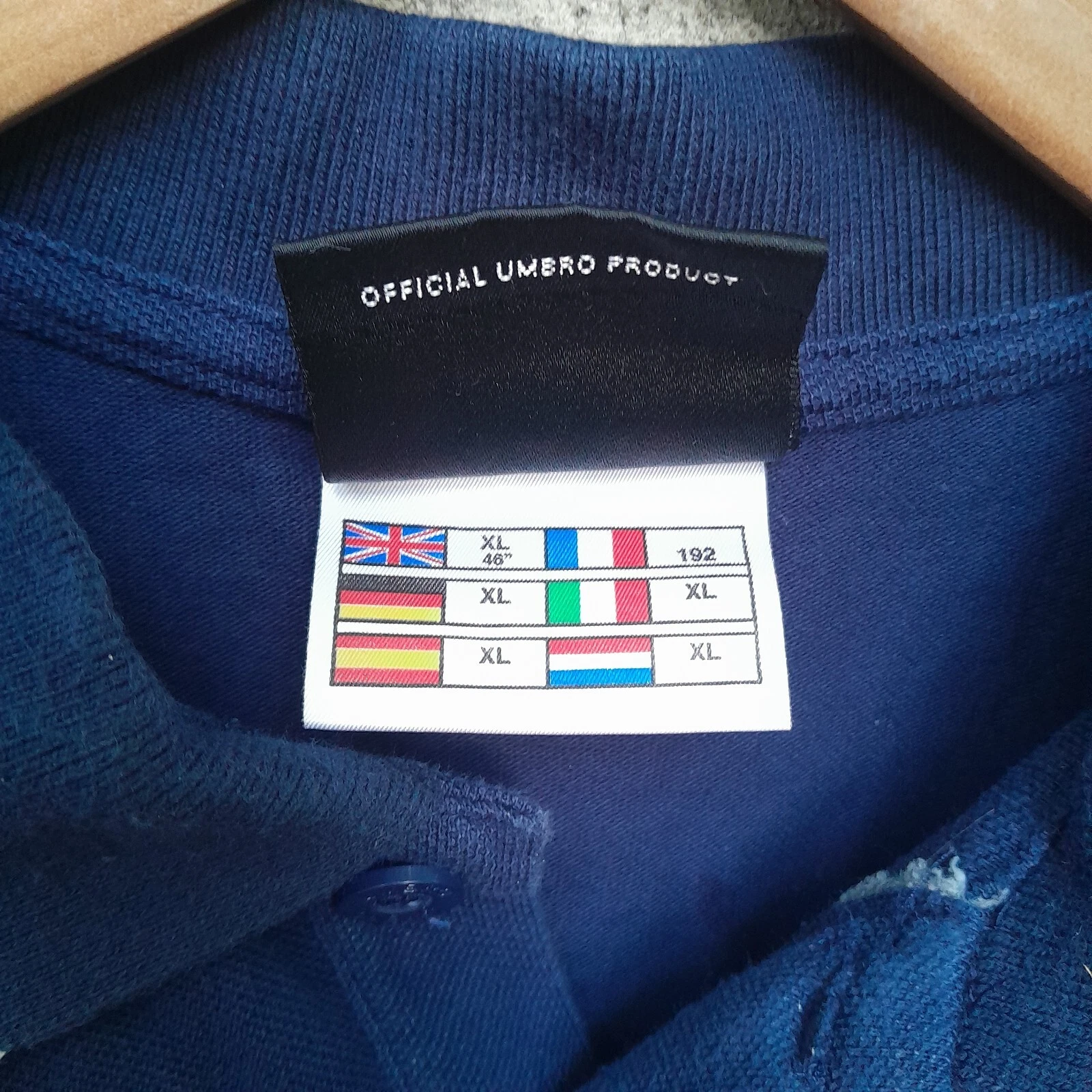 England 2002 navy football polo shirt / jersey. XL mens. - Image 4