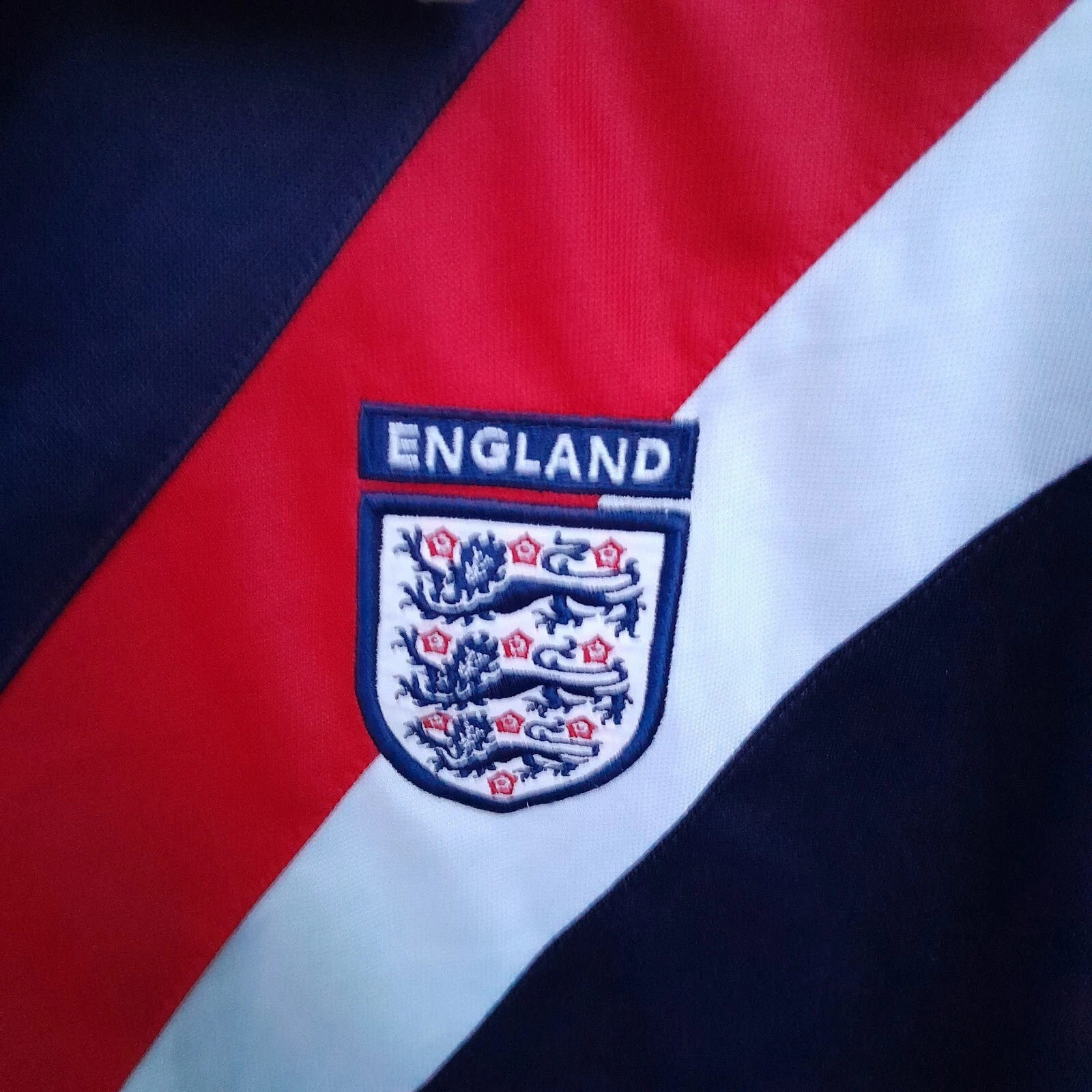 England 2002 navy sash training football shirt / jersey. XL mens - Image 3