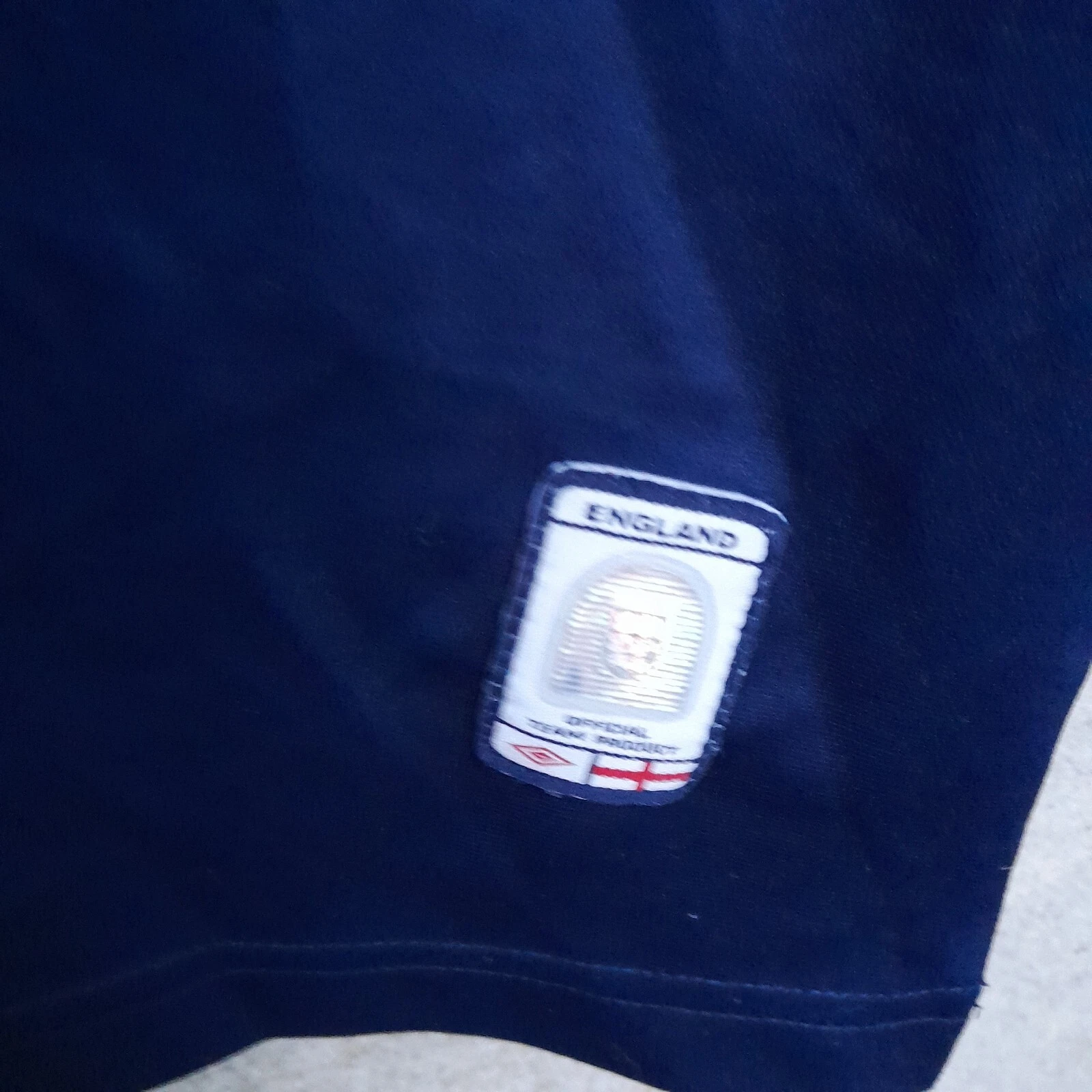 England 2002 navy sash training football shirt / jersey. XL mens - Image 5