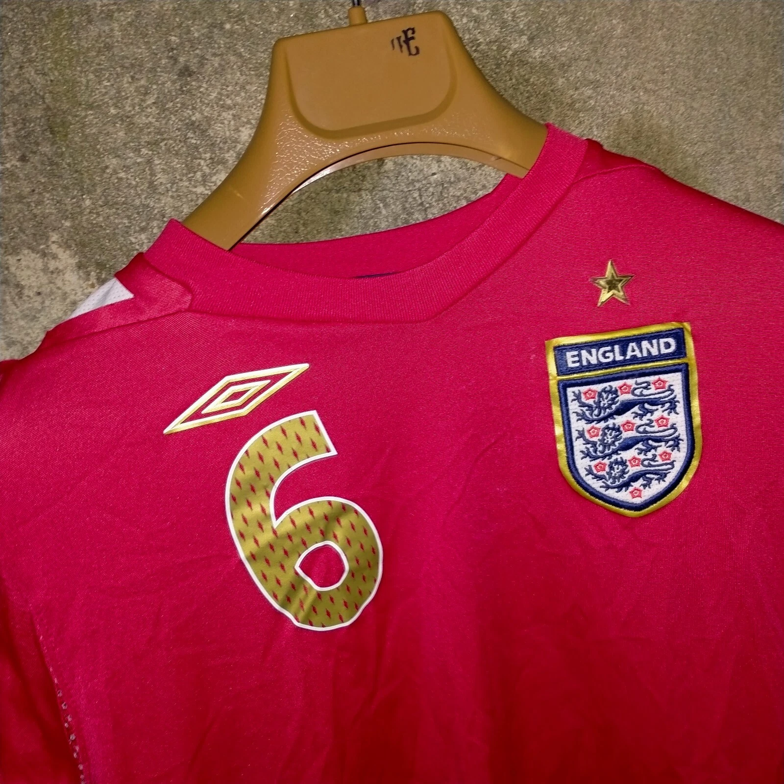 England 2006-08 away football shirt / jersey, xs mens. Terry 6 - Image 3