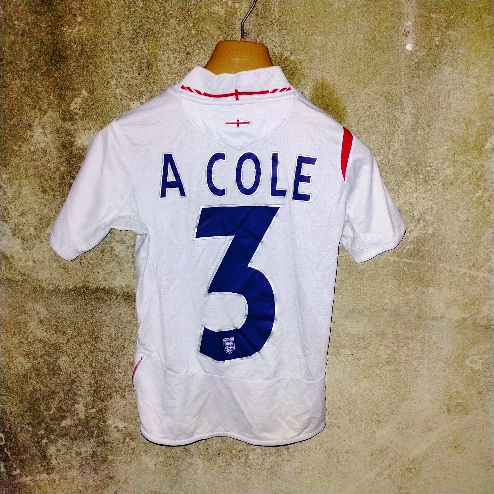 England 2006 home football shirt / jersey, small boys. A Cole 3 ladies