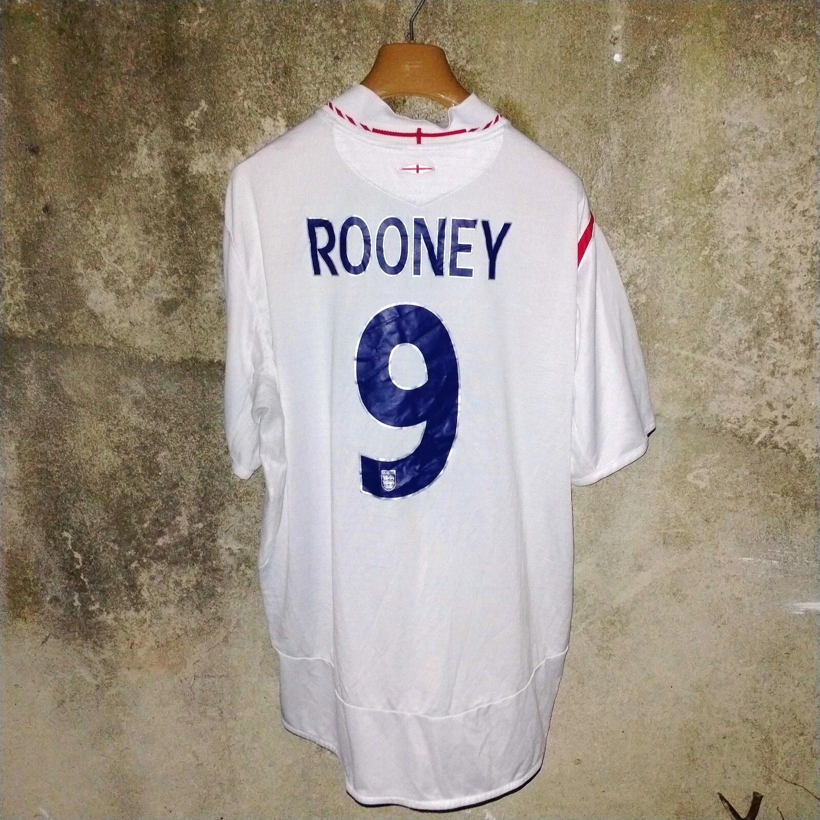England 2006 home football shirt / jersey, xxl mens. Rooney 9
