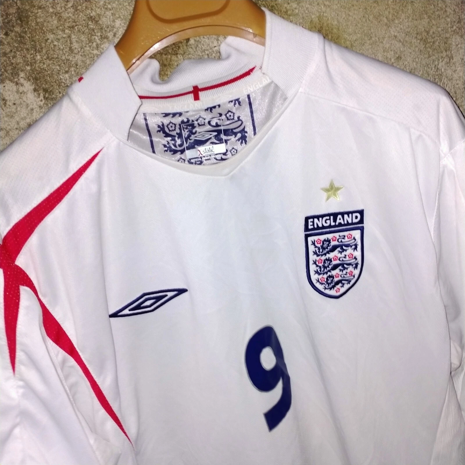 England 2006 home football shirt / jersey, xxl mens. Rooney 9 - Image 3