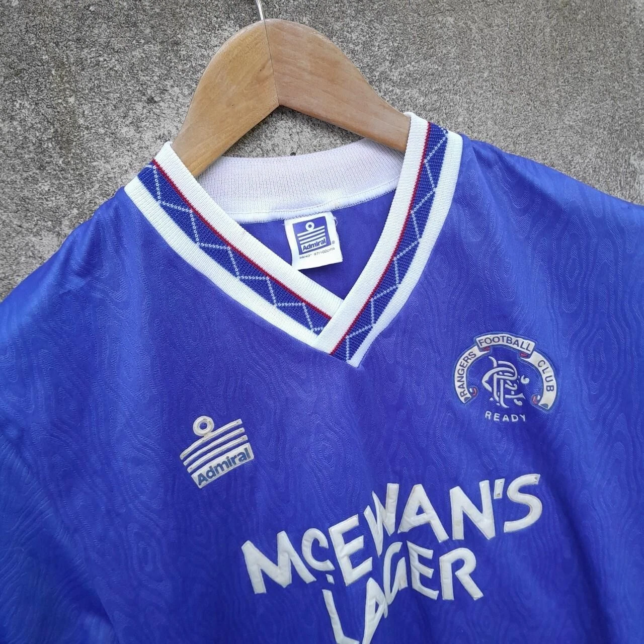 Glasgow Rangers 1990-92 home football shirt / jersey. Medium mens. - Image 2