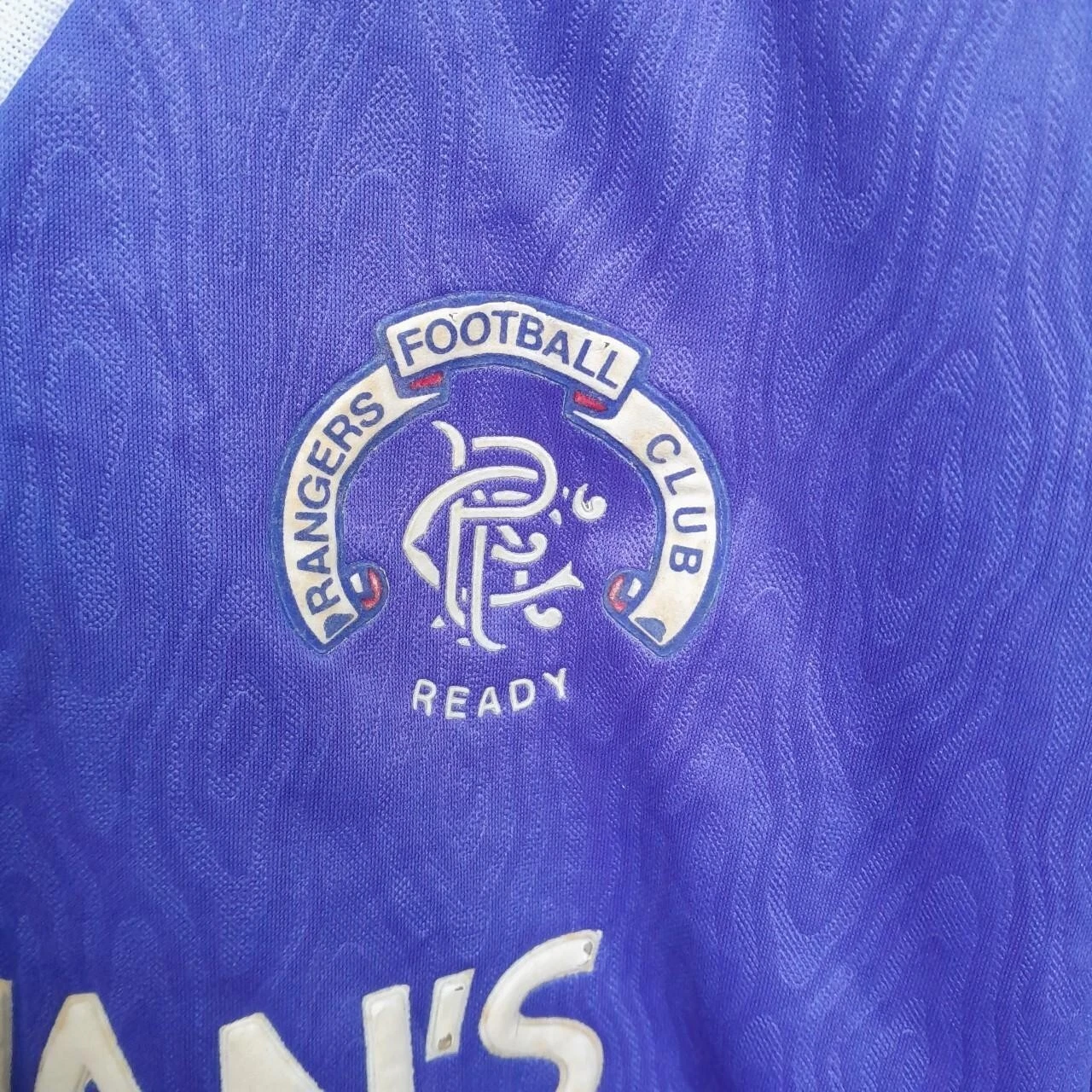 Glasgow Rangers 1990-92 home football shirt / jersey. Medium mens. - Image 4