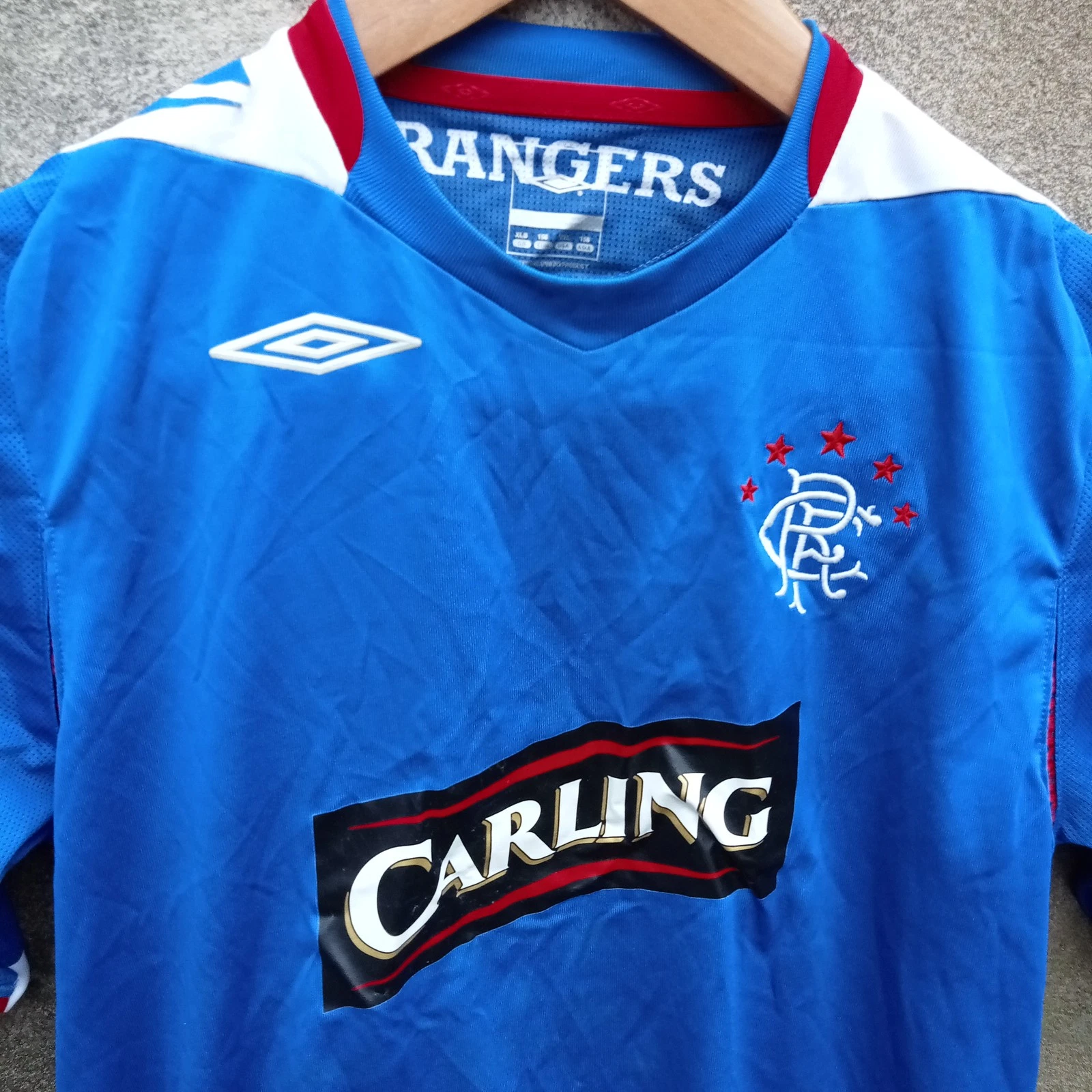 Glasgow Rangers 2007-08 home football shirt | jersey, Boys XL - Image 2
