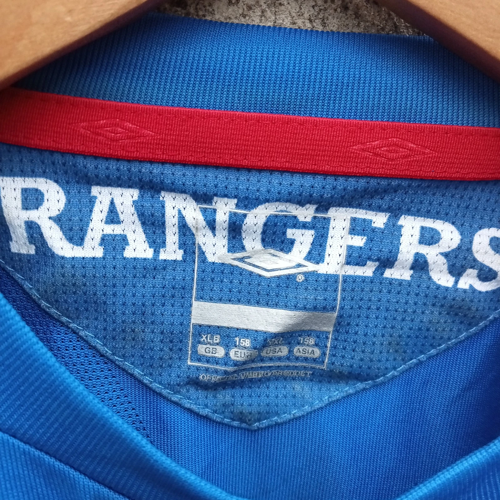 Glasgow Rangers 2007-08 home football shirt | jersey, Boys XL - Image 5
