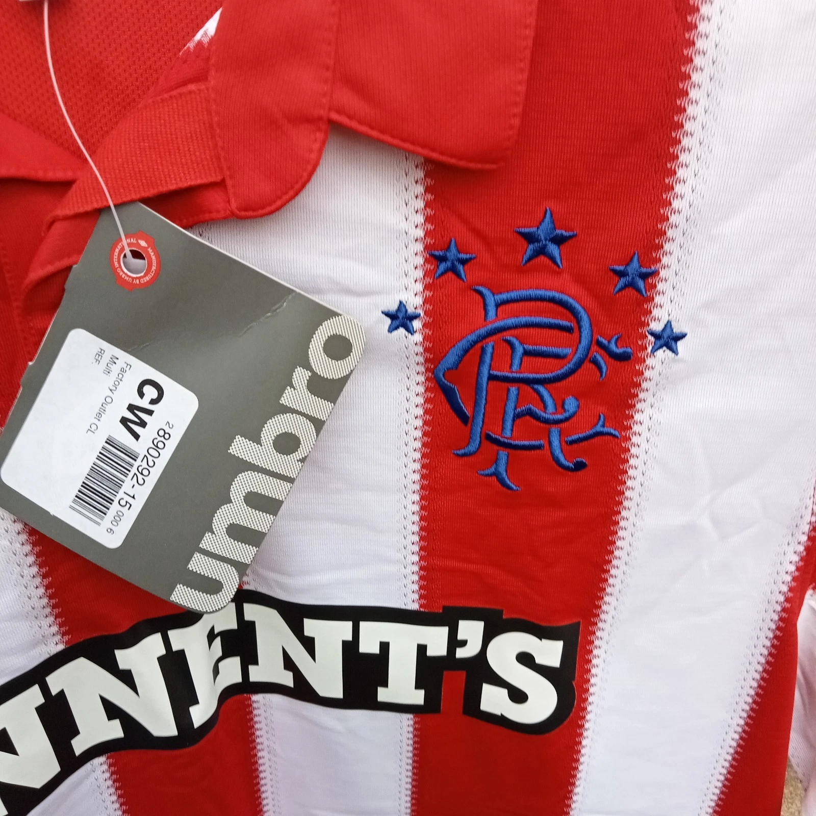 Glasgow Rangers 2010-11 away football shirt / jersey. Large mens. Bnwt - Image 4