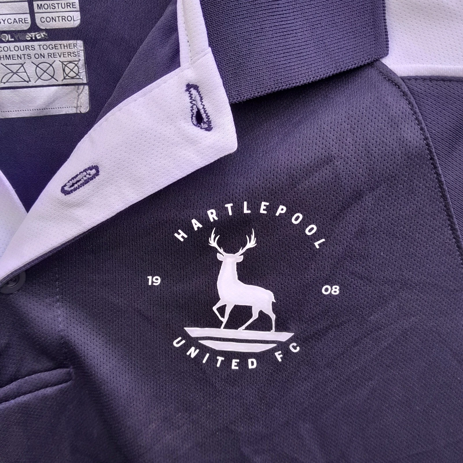 Hartlepool United training polo football Shirt / Jersey. Small mens. - Image 3