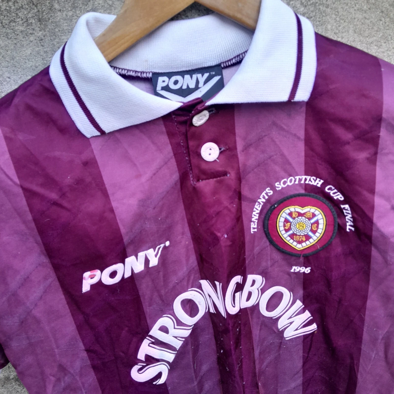Hearts 1996-97 home football shirt / jersey. - Image 2