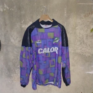 Hibernian 1994-96 goalkeeper football shirt / jersey. XL mens. Purple check