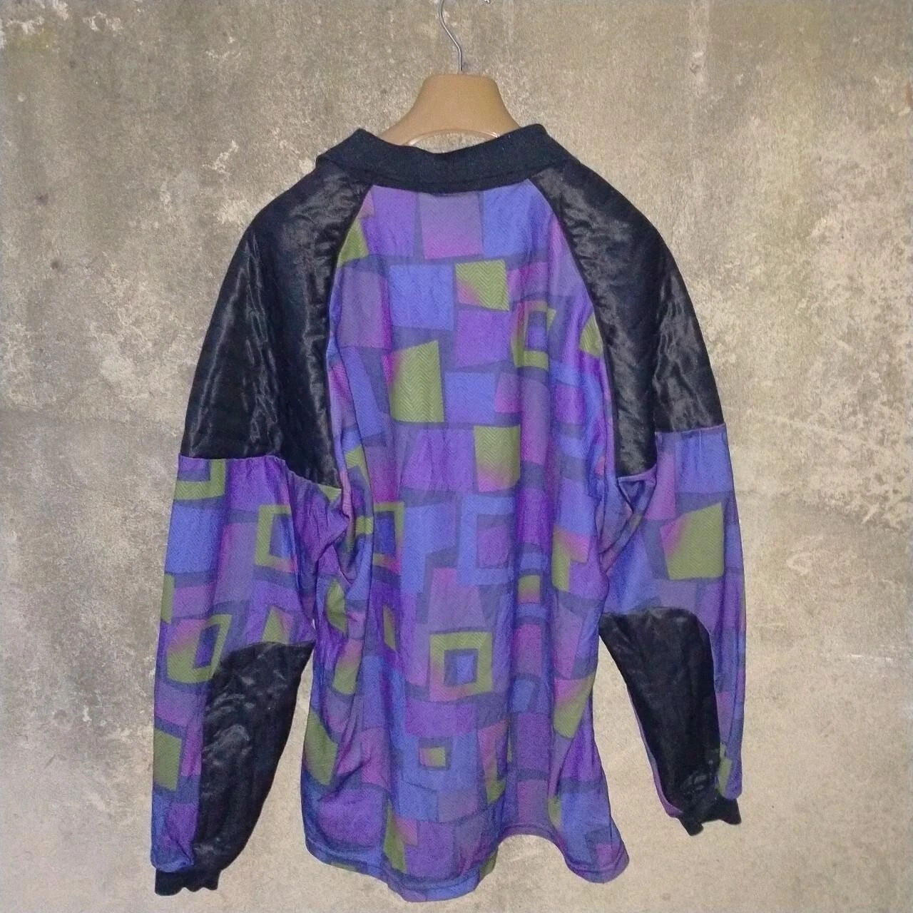 Hibernian 1994-96 goalkeeper football shirt / jersey. XL mens. Purple check - Image 3