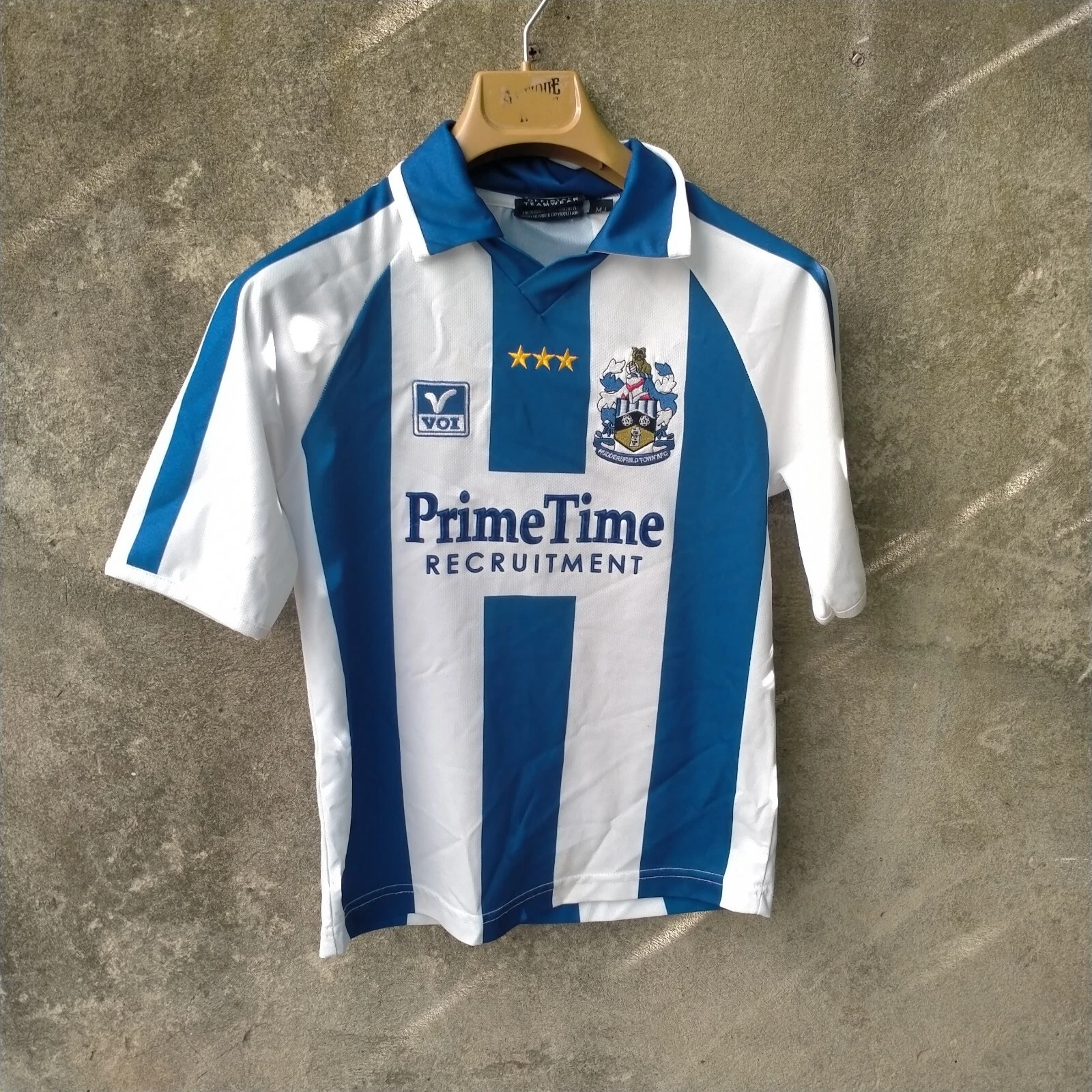 Huddersfield Town 2002-03 home football shirt / jersey. Medium boys Voi