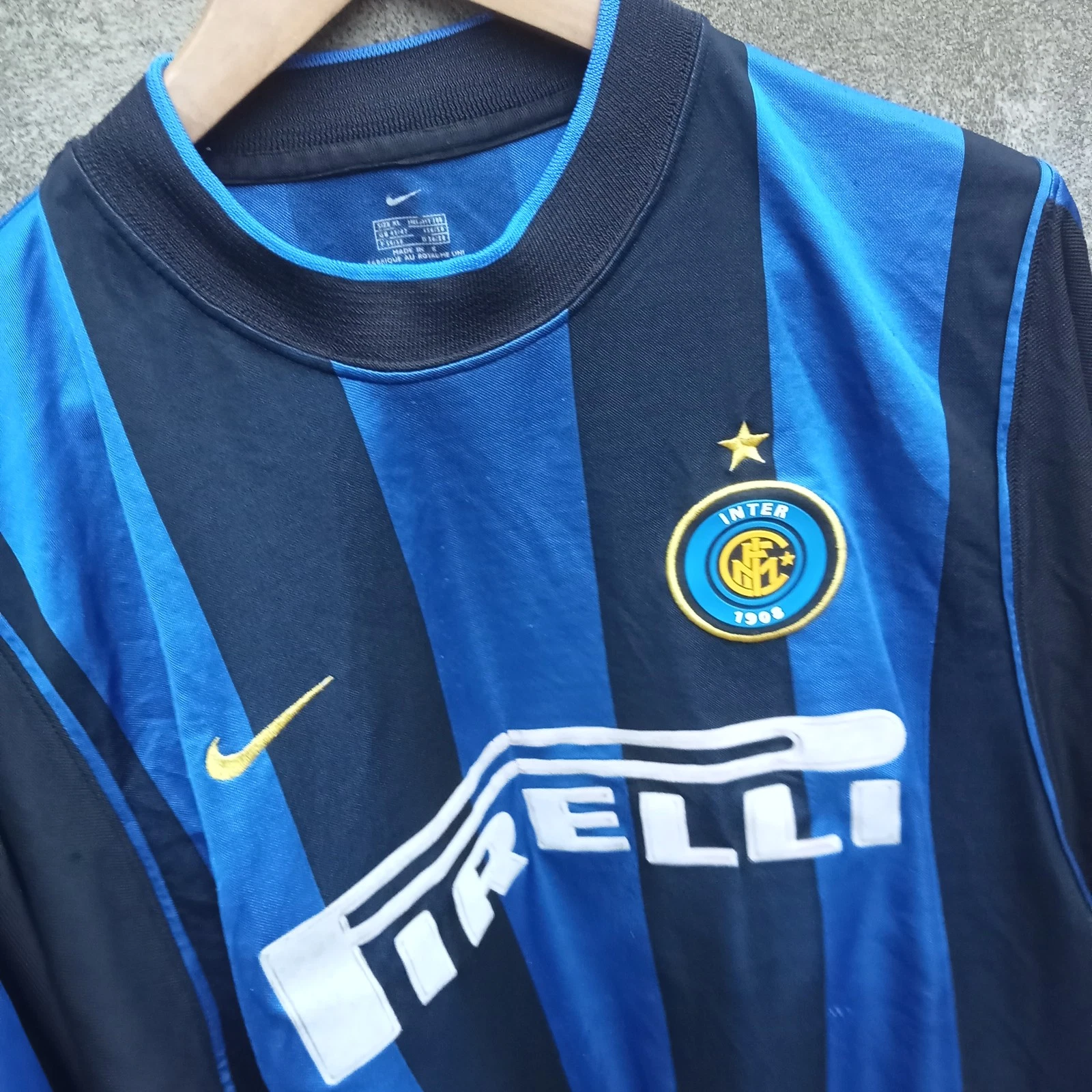 Inter Milan 1999-2000 Home football shirt | jersey, Mens XL - Image 2