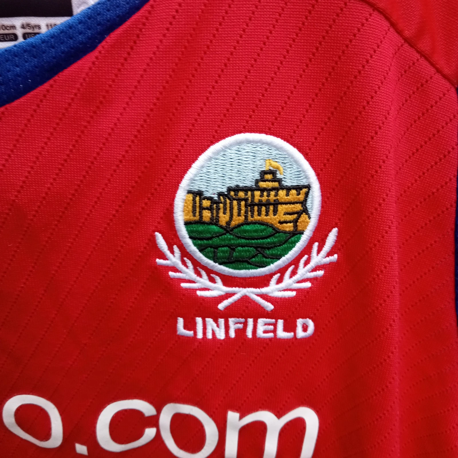 Linfield 2008-09 home football shirt | jersey, Boys Medium - Image 3