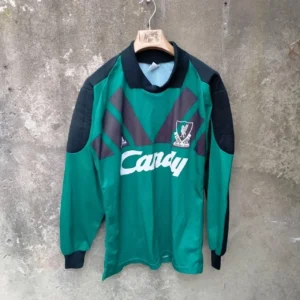 Liverpool 1991-92 padded goalkeeper football shirt / jersey. Medium mens Candy