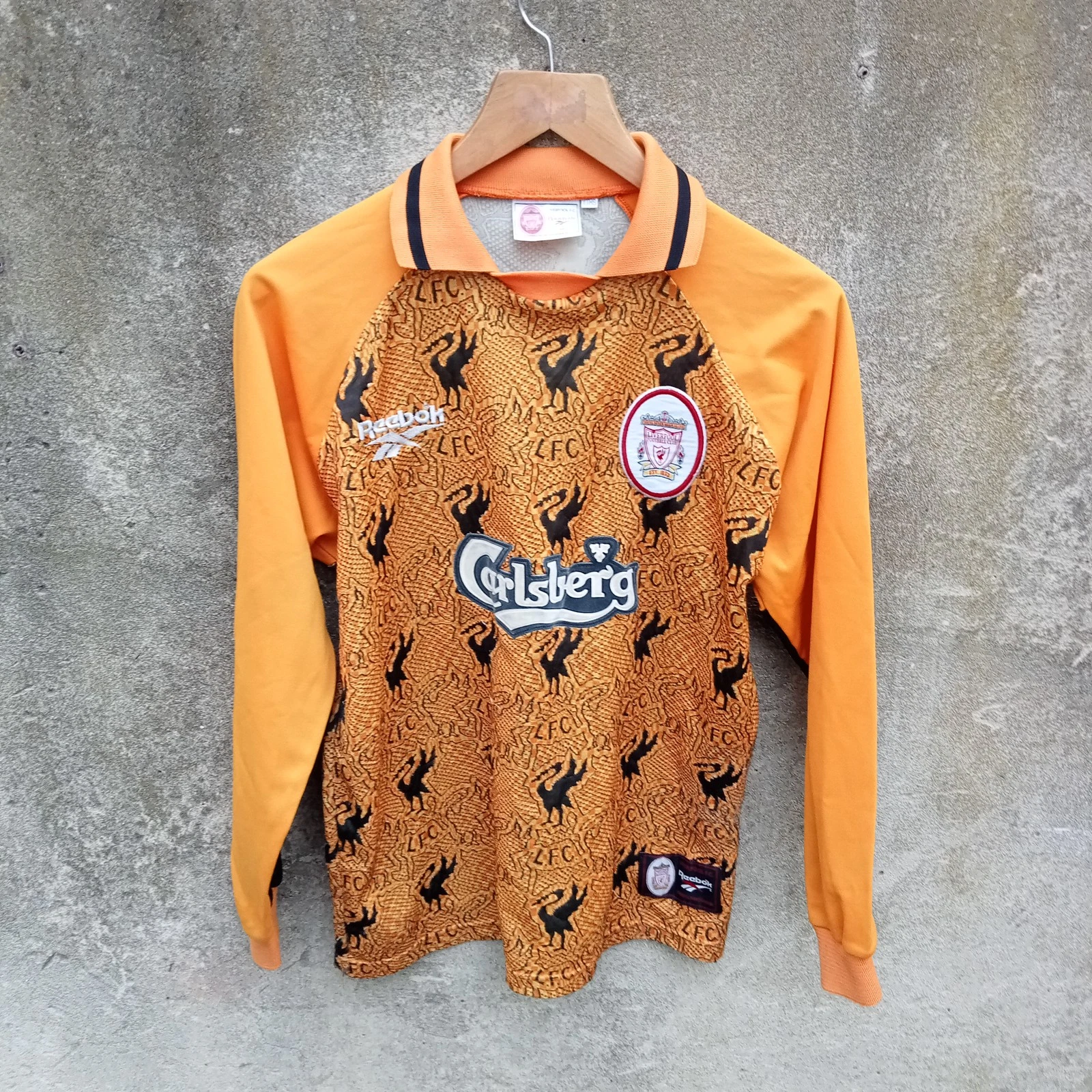 Liverpool 1996-97 Goalkeeper football shirt, YTHS / XS mens