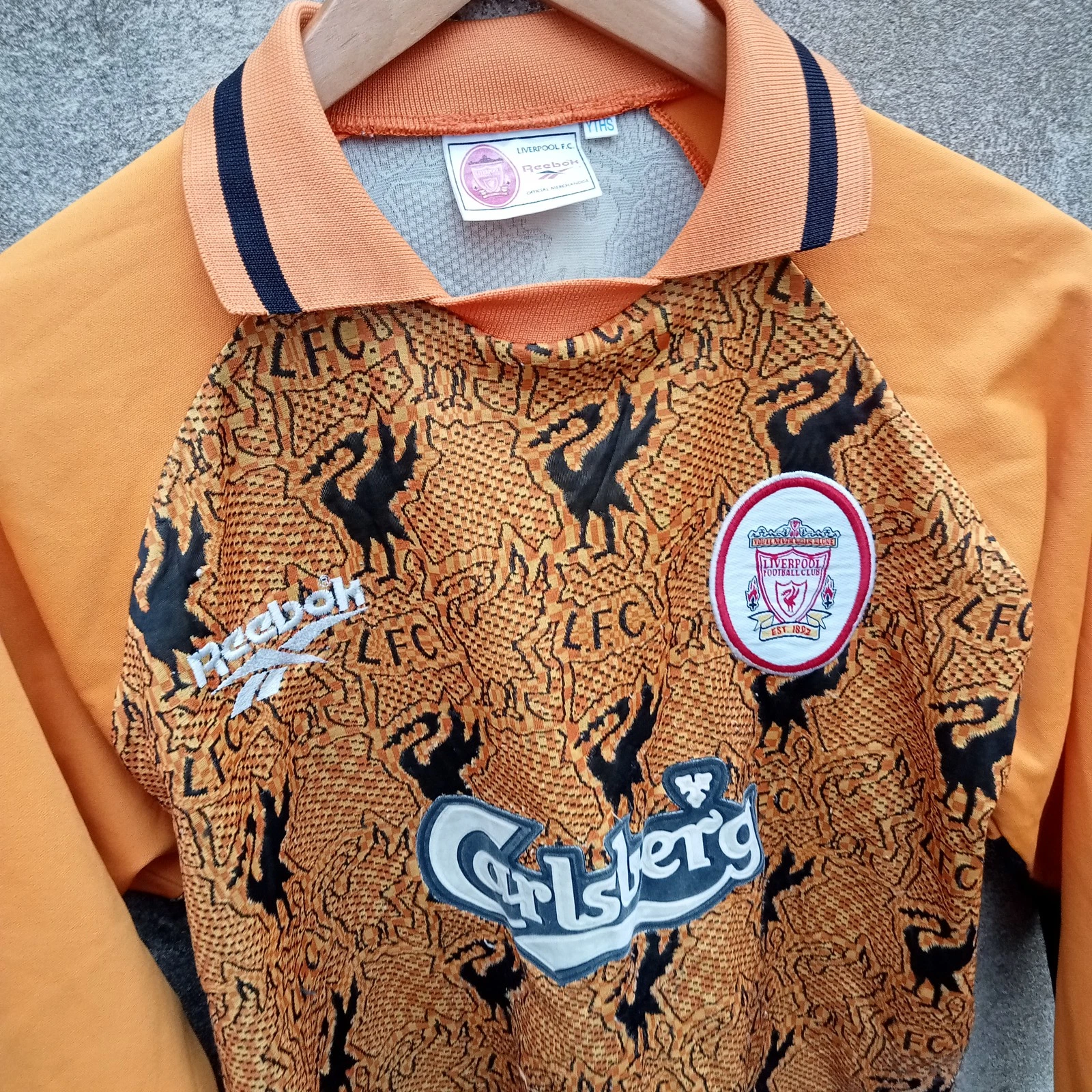 Liverpool 1996-97 Goalkeeper football shirt, YTHS / XS mens - Image 2