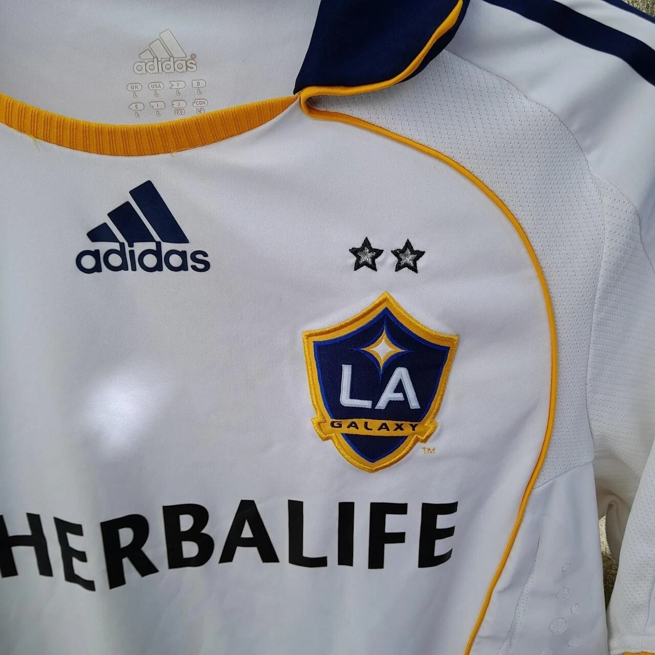 Los Angeles Galaxy 2008-09 player spec home football shirt / jersey. Large mens - Image 2