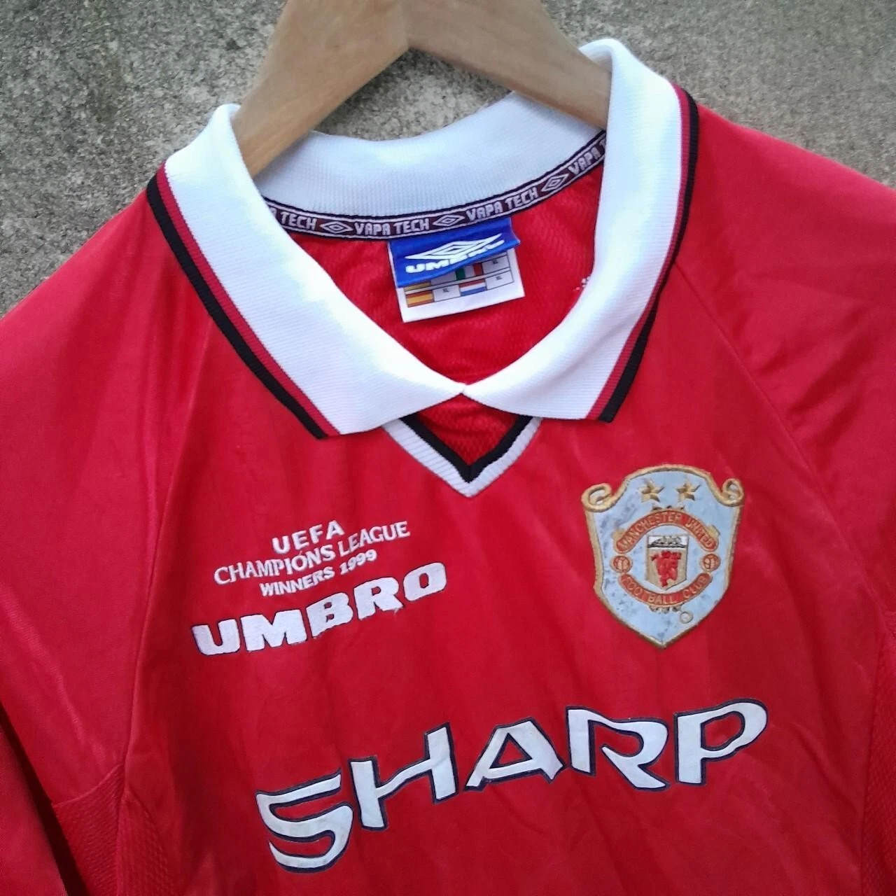 Manchester United 1998-99 home player issue football shirt / jersey. XL mens. - Image 2