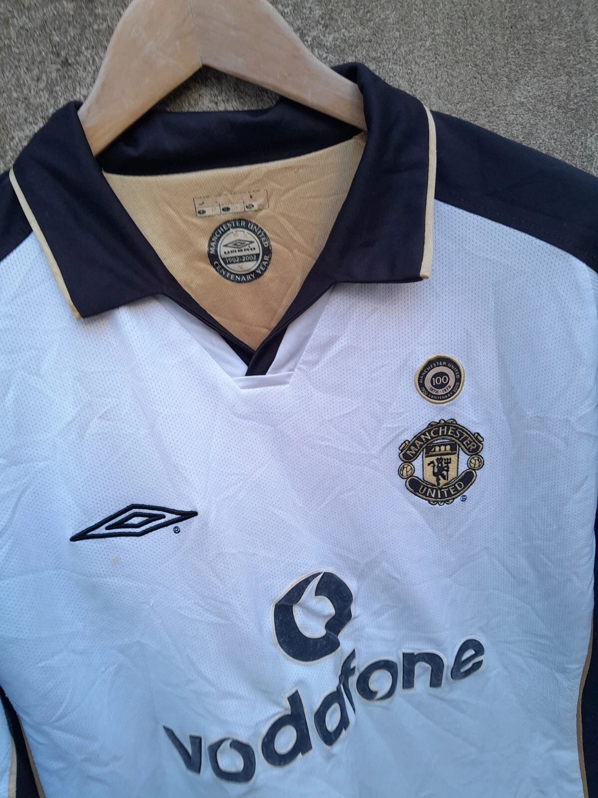 Manchester United 2001-02 centenary away football shirt / jersey. Large mens. - Image 4