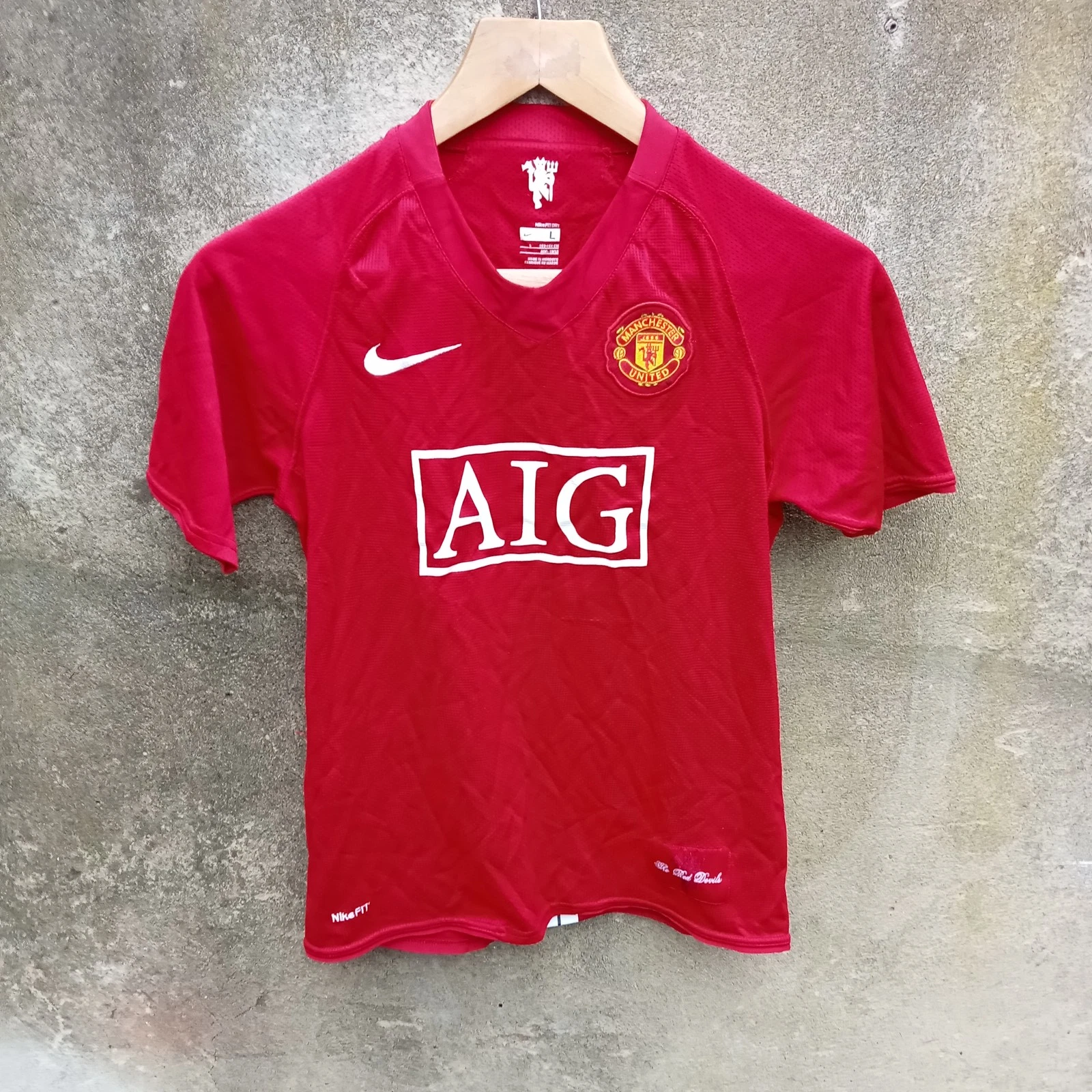 Manchester United 2007-08 home football shirt | jersey, Boys large 12-13 years