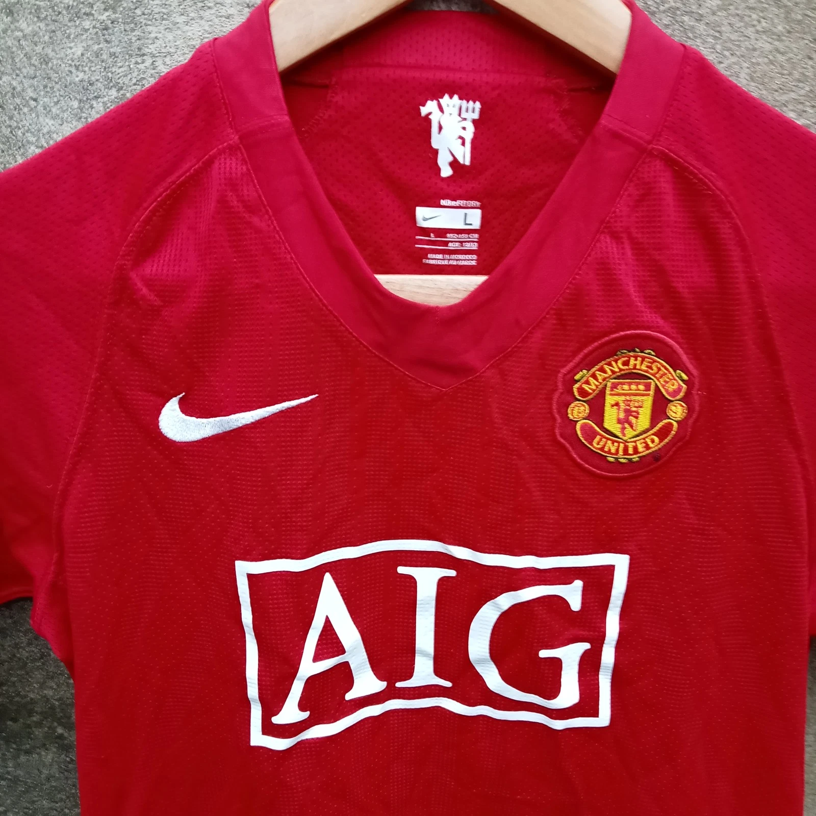 Manchester United 2007-08 home football shirt | jersey, Boys large 12-13 years - Image 3