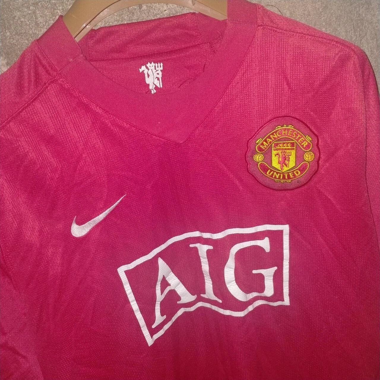 Manchester United 2007-09 home football shirt / jersey. large mensVidic 15 - Image 3