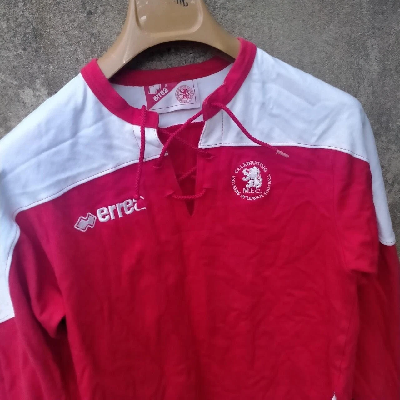 Middlesbrough 1992-93 home football shirt/ jersey. Small mens. 100 years - Image 2